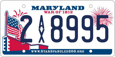 MD license plate 2AX8995