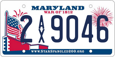 MD license plate 2AX9046