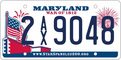 MD license plate 2AX9048