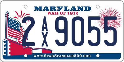MD license plate 2AX9055