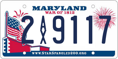 MD license plate 2AX9117