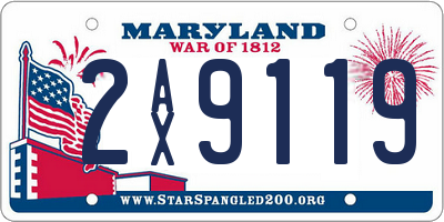 MD license plate 2AX9119