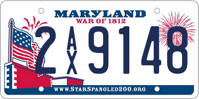 MD license plate 2AX9148
