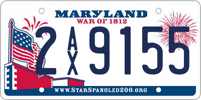 MD license plate 2AX9155
