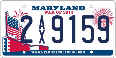 MD license plate 2AX9159
