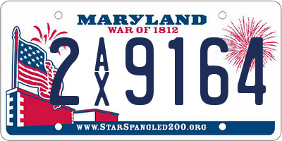 MD license plate 2AX9164