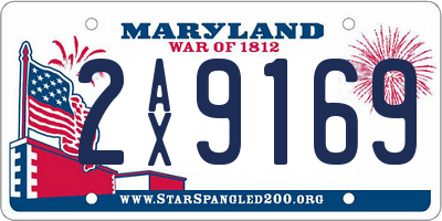 MD license plate 2AX9169
