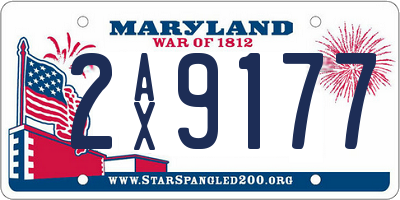 MD license plate 2AX9177