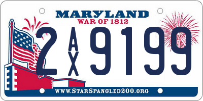 MD license plate 2AX9199