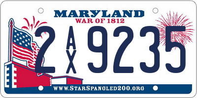 MD license plate 2AX9235