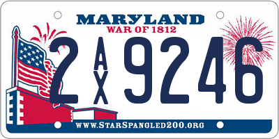 MD license plate 2AX9246