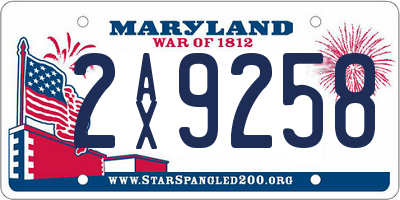 MD license plate 2AX9258