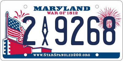 MD license plate 2AX9268