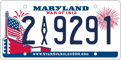 MD license plate 2AX9291