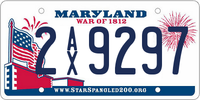 MD license plate 2AX9297