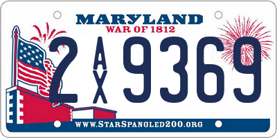 MD license plate 2AX9369