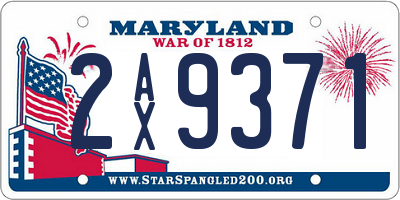 MD license plate 2AX9371