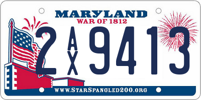 MD license plate 2AX9413