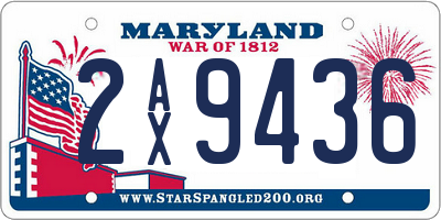 MD license plate 2AX9436