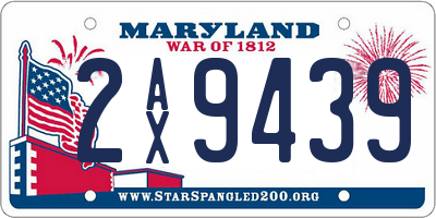 MD license plate 2AX9439