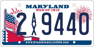 MD license plate 2AX9440