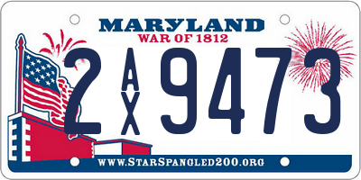 MD license plate 2AX9473
