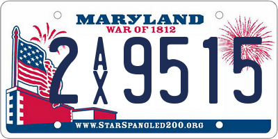 MD license plate 2AX9515