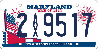 MD license plate 2AX9517