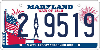 MD license plate 2AX9519
