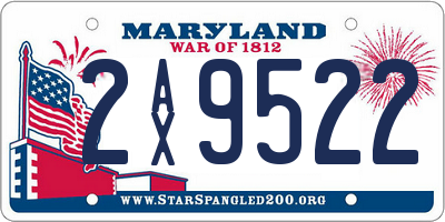 MD license plate 2AX9522