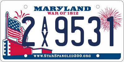 MD license plate 2AX9531