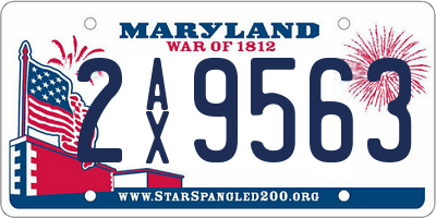 MD license plate 2AX9563