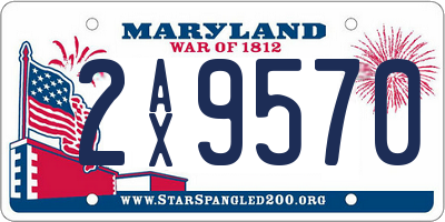 MD license plate 2AX9570