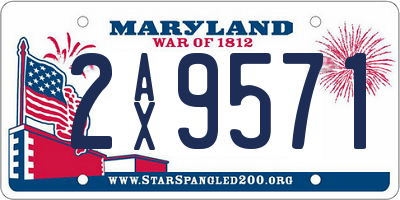 MD license plate 2AX9571