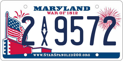 MD license plate 2AX9572