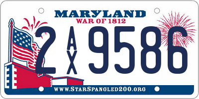 MD license plate 2AX9586