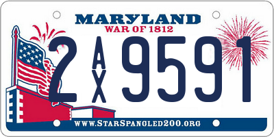 MD license plate 2AX9591