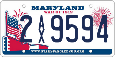 MD license plate 2AX9594