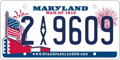 MD license plate 2AX9609
