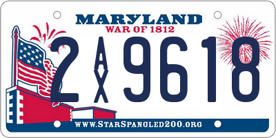 MD license plate 2AX9618