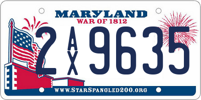 MD license plate 2AX9635