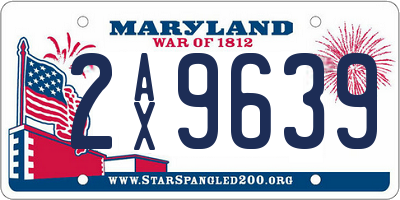 MD license plate 2AX9639