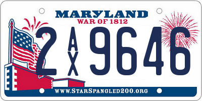 MD license plate 2AX9646
