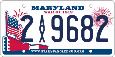 MD license plate 2AX9682