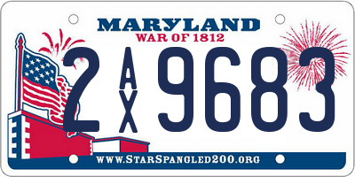 MD license plate 2AX9683
