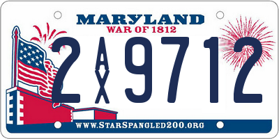 MD license plate 2AX9712
