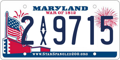 MD license plate 2AX9715