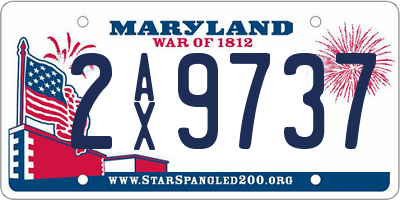MD license plate 2AX9737