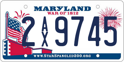 MD license plate 2AX9745