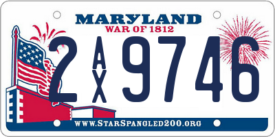 MD license plate 2AX9746
